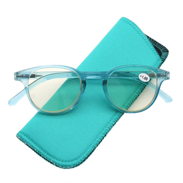 Round Reading Glasses Women Men Anti Blue Ray Light Fashion