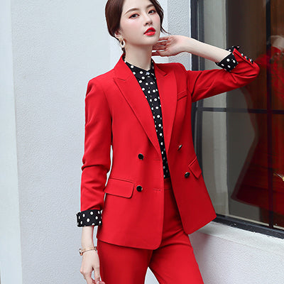 Elegant Long ladies blazer with buttons Women Solid Jacket of high quality Fashion