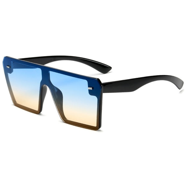 Square Sunglasses Brand Design Men Flat