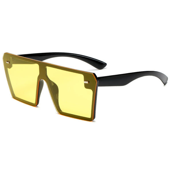 Square Sunglasses Brand Design Men Flat