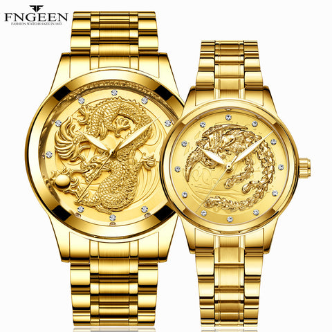 2019 couple watches for lovers ladies watch top luxury brand quartz gold