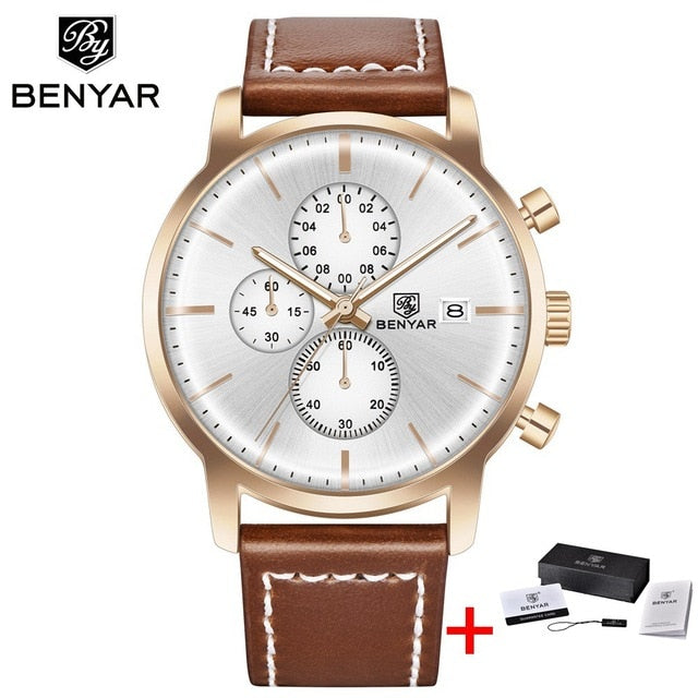 BENYAR Men watch Stainless Steel Quartz Sport