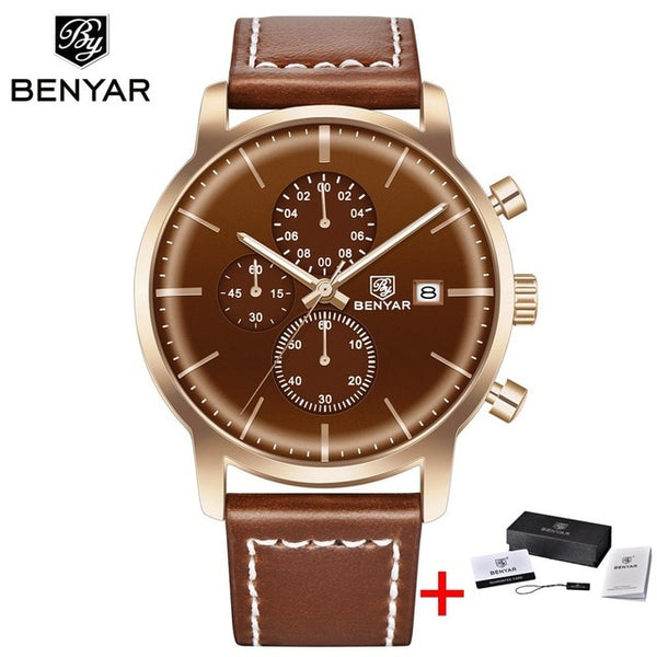 BENYAR Men watch Stainless Steel Quartz Sport