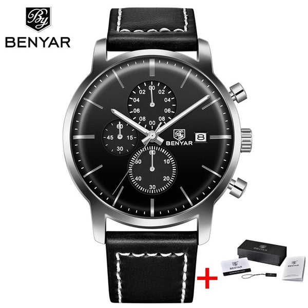 BENYAR Men watch Stainless Steel Quartz Sport