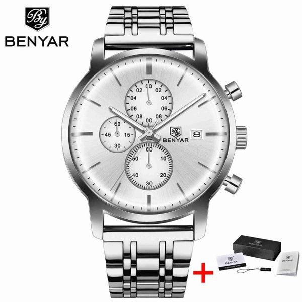 BENYAR Men watch Stainless Steel Quartz Sport